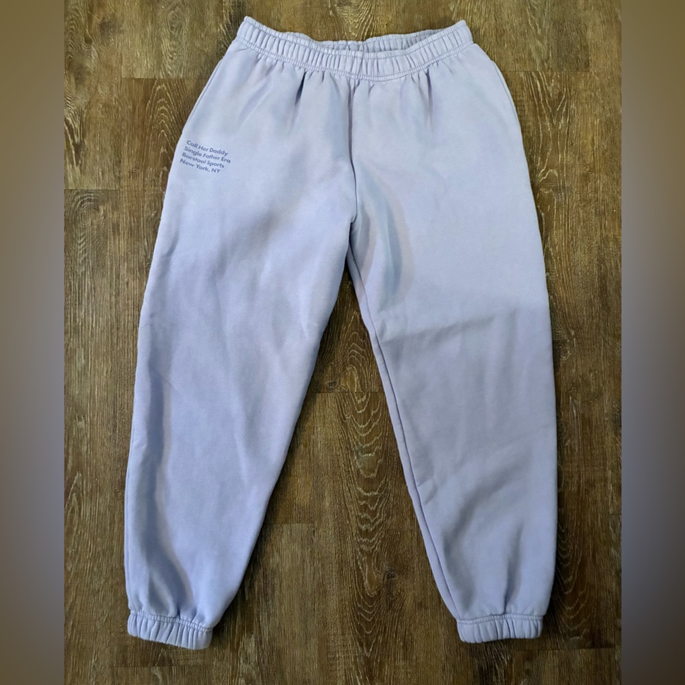 Call Her Daddy Single Father Era Barstool Sports Joggers XL Lavender Sweatpants